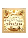 エルメススカーフ カレ90 PRESENTATION DE CHEVAUX シルク グレージュの参考買取価格