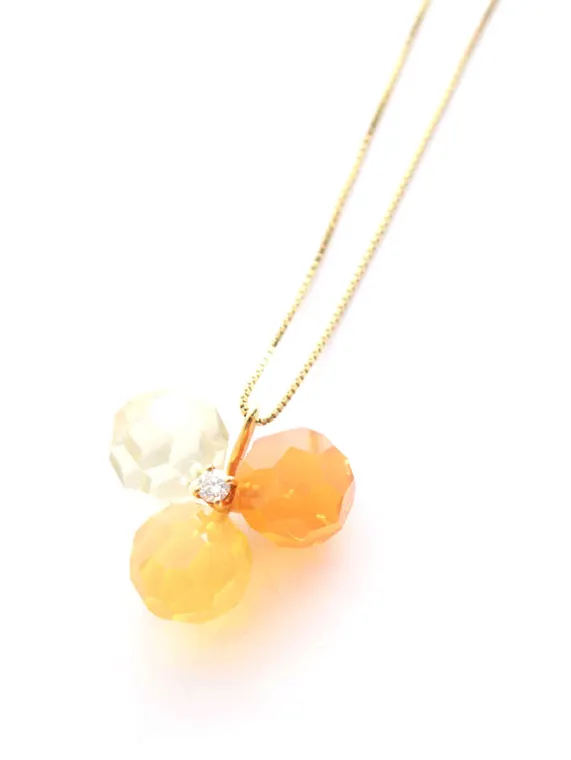 ダイヤ ネックレス 0.08cts オパール クオーツ 750YG買取参考価格 | 北海道網走市