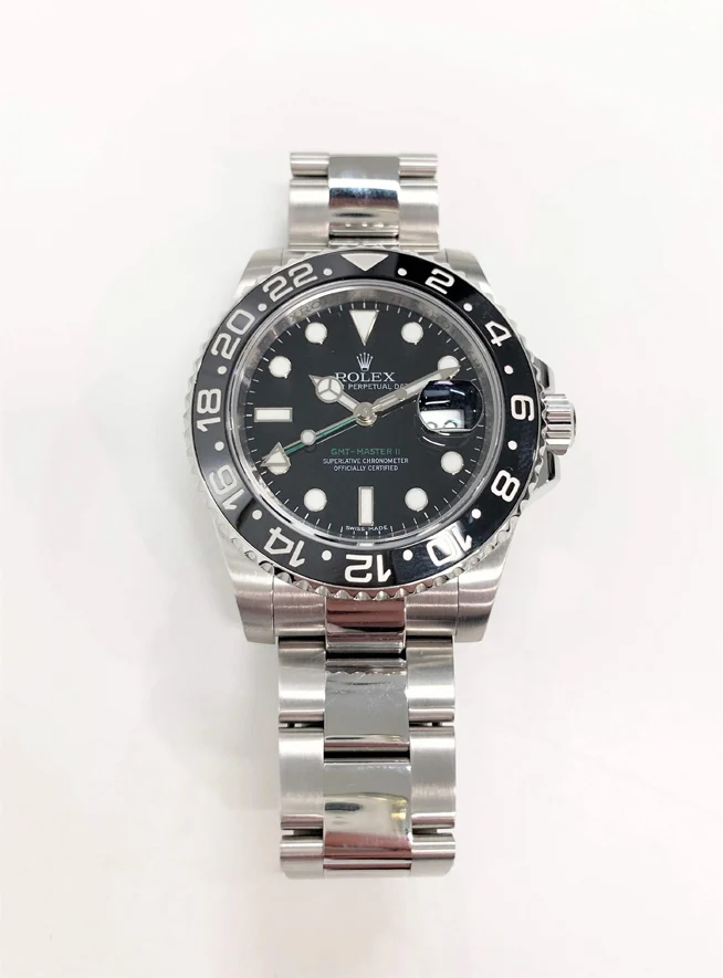ロレックス 116710LN GMTマスター2 スティックダイヤル 黒文字盤 SS/WG V番買取参考価格 | 千葉県