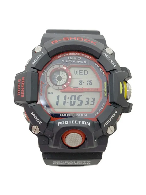 カシオ 腕時計 クオーツ G-SHOCK レンジマン 緊急消防援助隊コラボモデル ソーラー電波 GW-9400NFST-1AJR レッド買取参考価格 | 京都市東山区