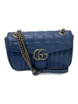 グッチショルダーバッグ ARIA GG Marmont 443497-498879 ブルーの参考買取価格