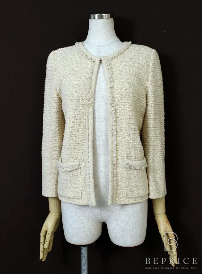 フォクシーブティック カーディガン ふわふわツイード 27428 ベージュ買取実績 | 東京都新宿区