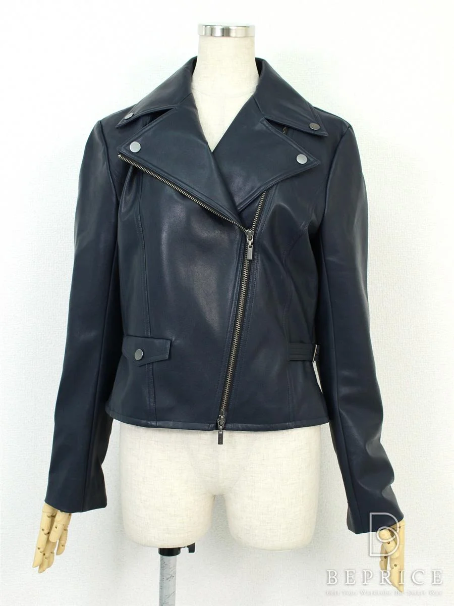 フォクシーニューヨーク 2016年 ジャケット Faux Leather Jacket 35650 ネイビー買取実績 | 福岡市西区