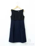 フォクシーニューヨーク2016年 ワンピース ノースリーブ バイカラードレス 35606 ネイビーの参考買取価格