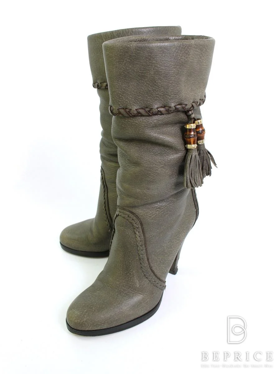 グッチ ショートブーツ レザー グレー買取実績 | 埼玉県川口市