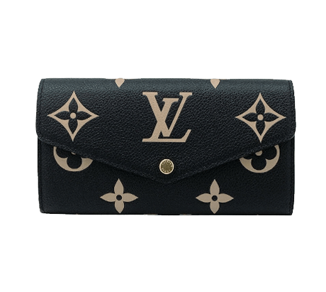 LOUIS VUITTON ポルトフォイユ・サラ ブラックベージュ - 折り財布