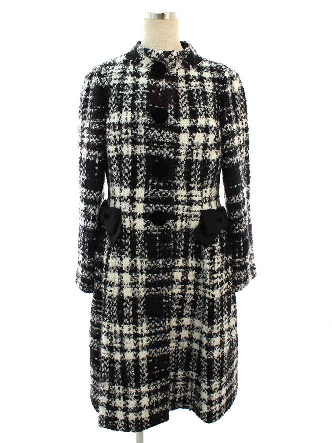 コート Black x White Check Coat 819519 2018年ホワイト