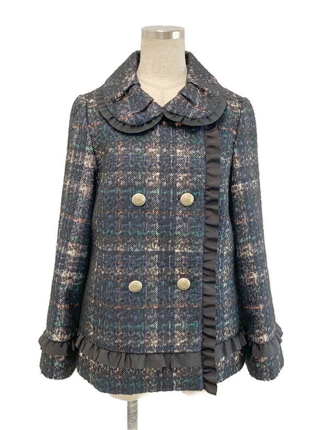 コート Needle-punch Check Coat 819529 2018年グリーン