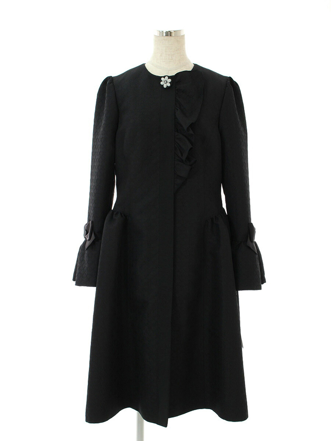 コート Jacquard Frill Coat 819503 2018年ブラック