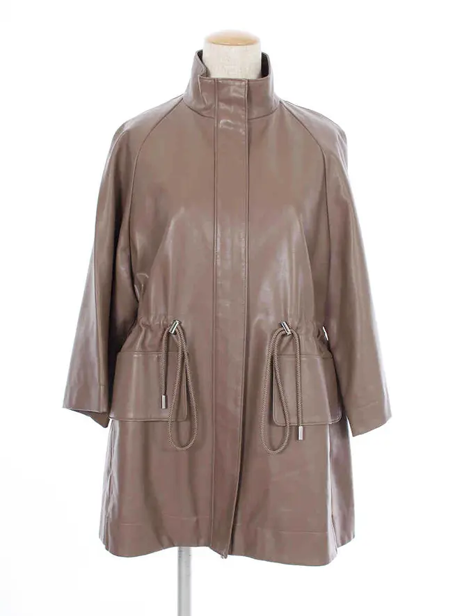 コート Faux Leather Anorak 35654 2016年 ブラウン