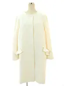 コート 36595 Doubleface Light Weight Coating Flounce Pocket Coat 2017年 ホワイト