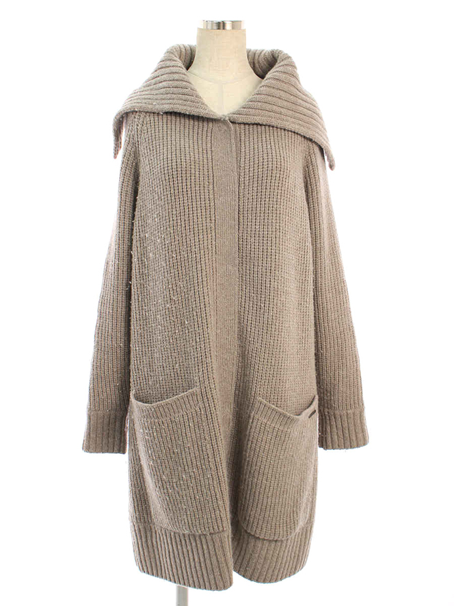 コート 40010 Knit Coat 2019年 カプチーノ