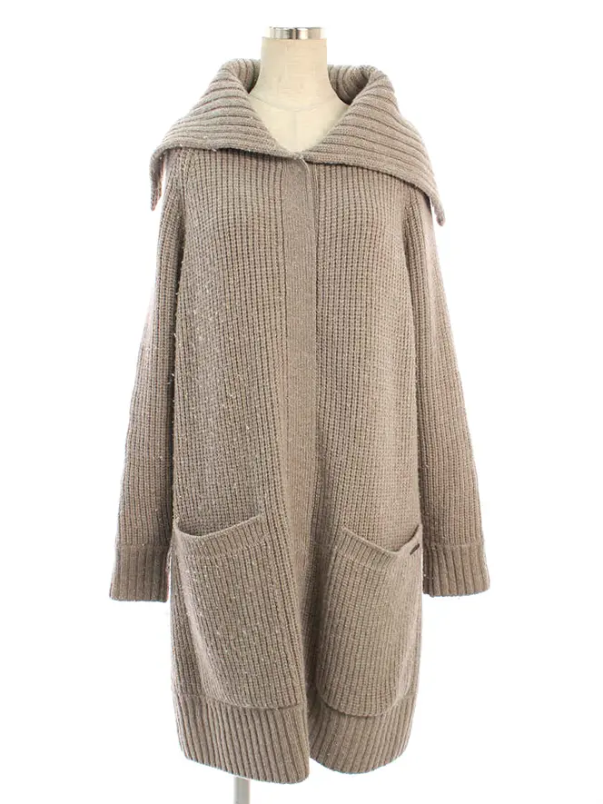 コート 40010 Knit Coat 2019年 カプチーノ