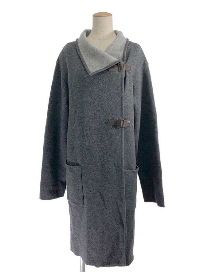 コート Knit Coat Trim Gray 40370 2019年 ミディアムグレー×グレー