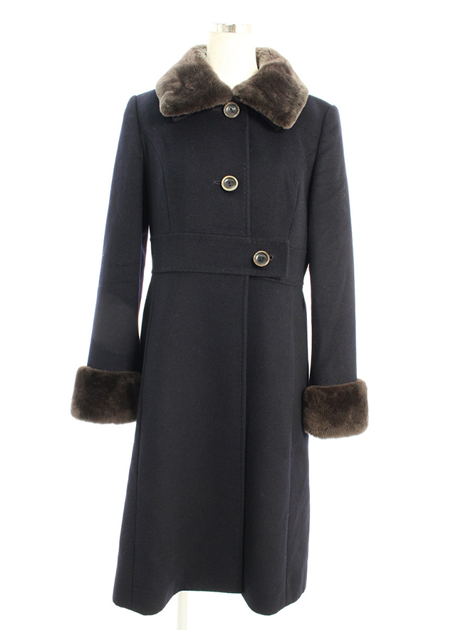 コート 34820 Coat Slender Shape ヌートリアファー 2015年 ミッドナイトブルー