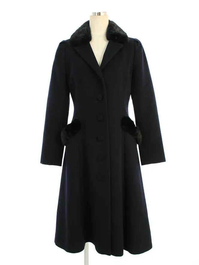 Rene フード付きロングダウンジャケット ブラック Rene フード付き