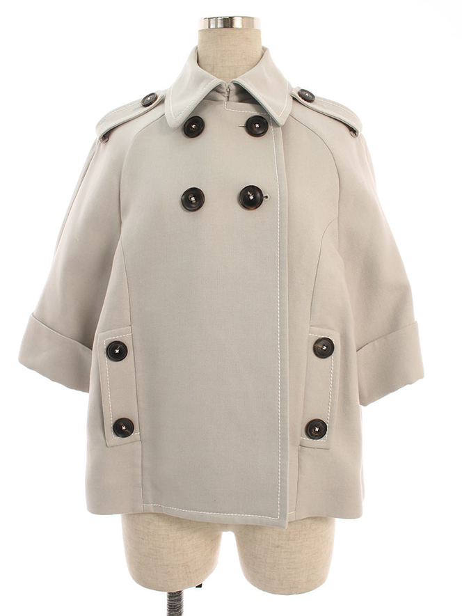 ジャケット 35631 Doubleface Cotton Crop Trench 2016年 ベージュ