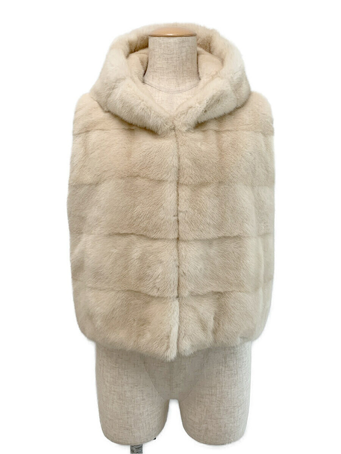 ジャケット Fur Vest Gray Pearl ミンク 34923 2015年 ベージュ