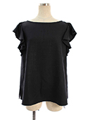 Tシャツ カットソー 40612 Bellflower Sleeve Tops 2020年 ブラック