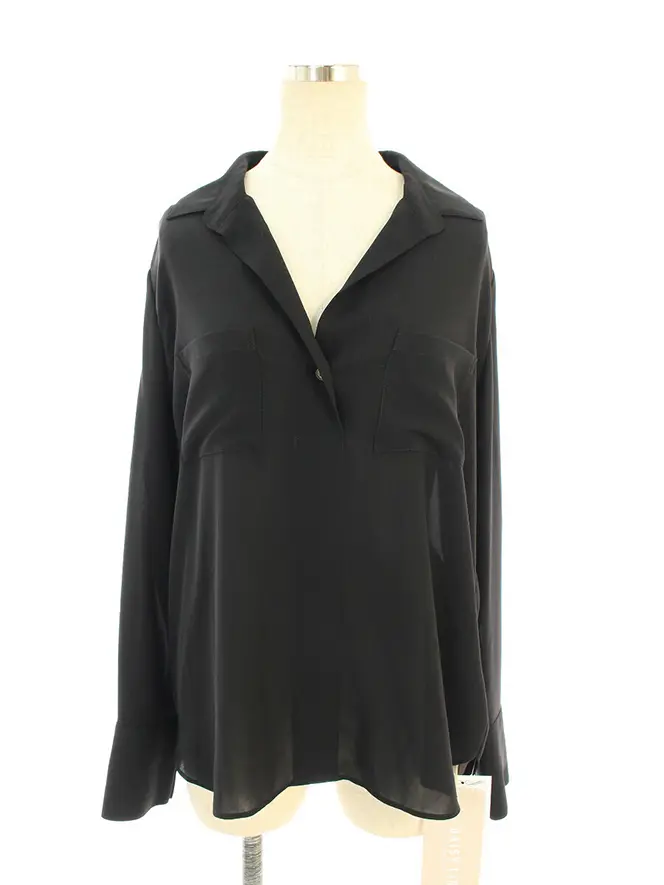 シャツ ブラウス 36316 ANGEL SKIN BLOUSE エンジェルスキンブラウス 2016年 ブラック