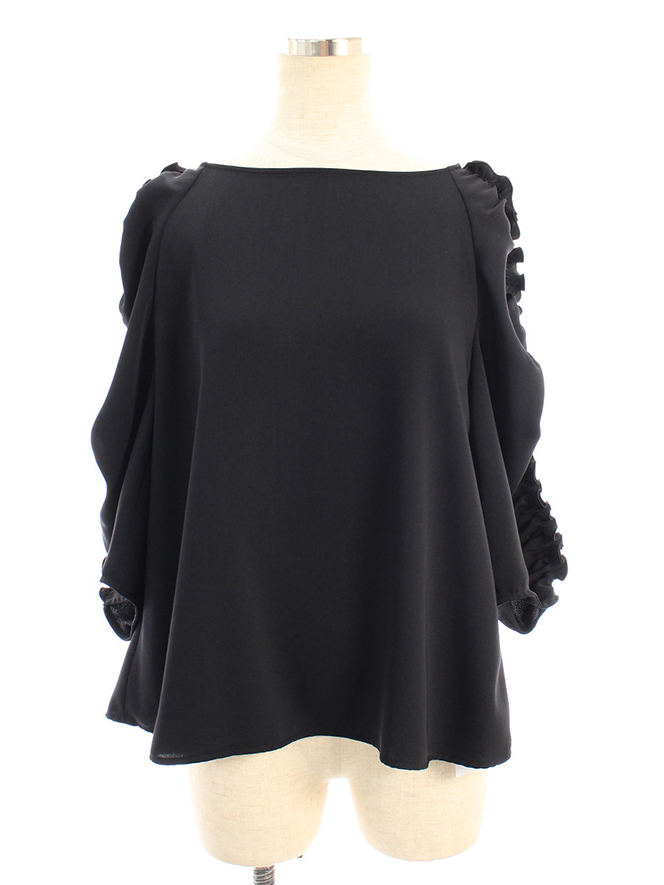 シャツ ブラウス 38662 Blouse 2018年 ブラック