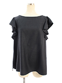 シャツ ブラウス 40612 Bellflower Sleeve Tops 2020年 ブラック