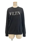 ニット セーター カシミヤウール　20AW　VLTNロゴニット ブラック