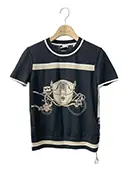 ニット セーター 23SS Kurzarmeliger Twillaine-Pullover mit “Ex-Libris”-Print 2023年 ブラック