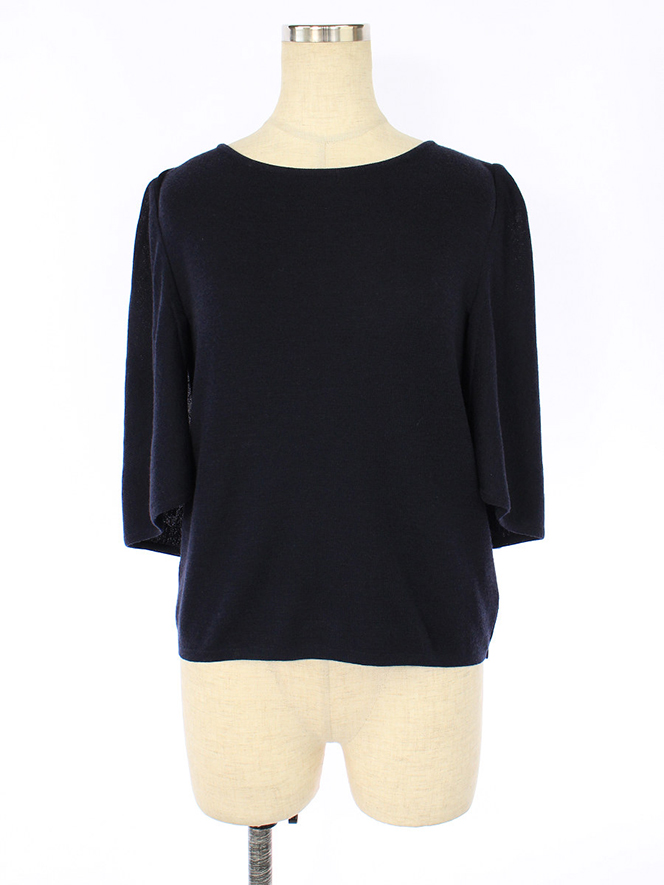 ニット セーター 41363 KNIT TOP CRESCENT 2020年 ネイビー