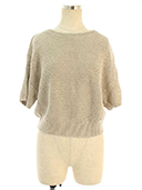 ニット セーター 39676 Knit Top Linen Cross 2019年 ベージュ