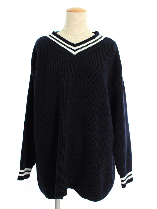 ニット セーター 40728 Knit Top 2019年 ネイビー