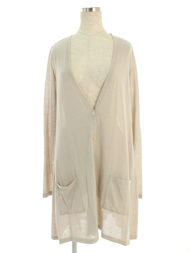 カーディガン LONG CARDIGAN  LILY PETAL 38701 2018年 ベージュ