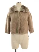 カーディガン 34333 Cardigan Macchiato チンチラファー 2016年 ブラウン