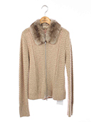 カーディガン 34527  Knit Jacket Cashmere Zip 2015年 ベージュ