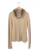 カーディガン 34527  Knit Jacket Cashmere Zip 2015年 ベージュ