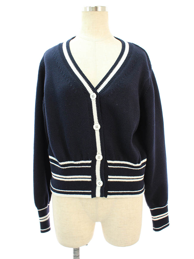 カーディガン 40726 Vneck CARDIGAN 2019年 ホワイト