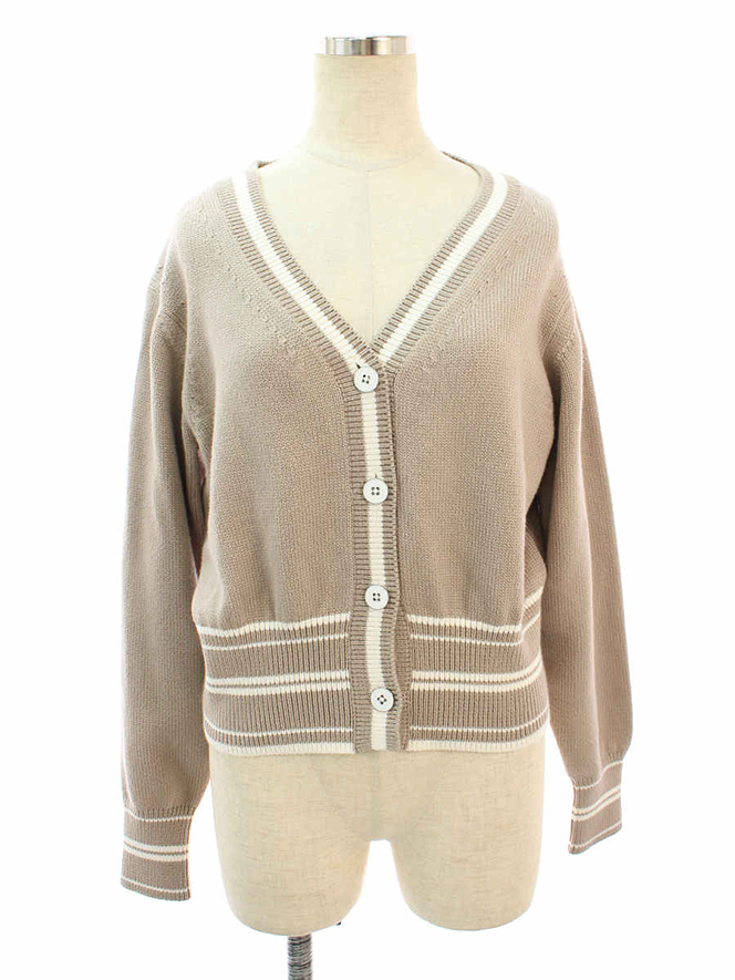 カーディガン 40726 Vneck CARDIGAN 2019年 ホワイト