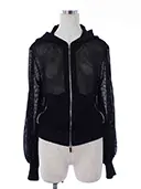 パーカー 06247 Elegant Mesh Parka 2020年 ブラック