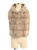 ベスト 34923 Fur Vest Gray Pearl ミンク 2015年 ライトグレー