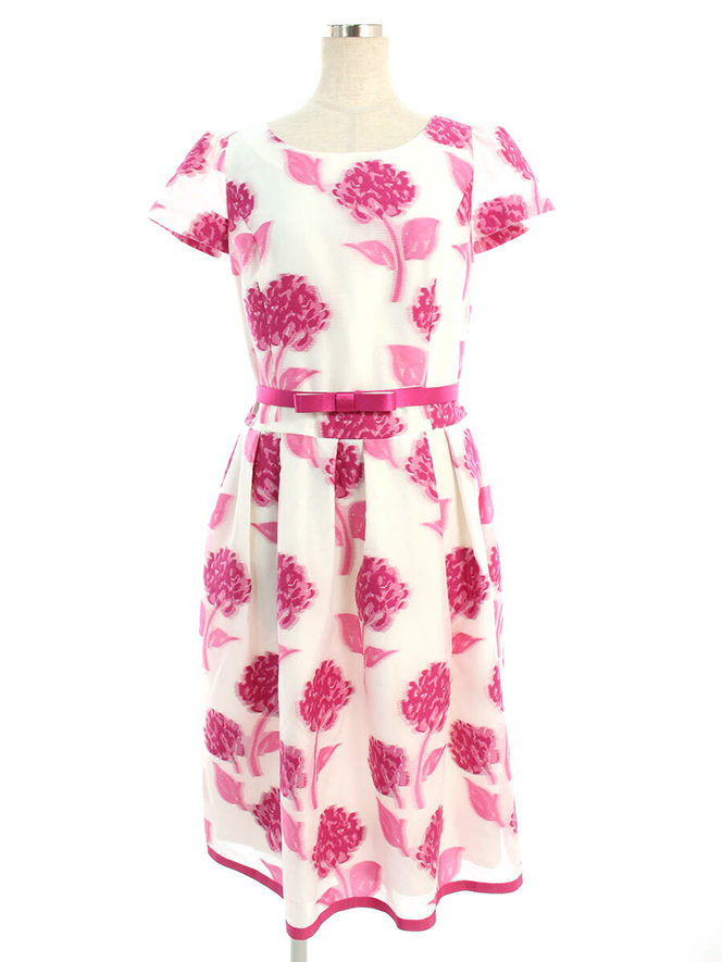 ワンピース Jacquard Pink Dress 911332 2019年WHPI/WHNY/BEBK