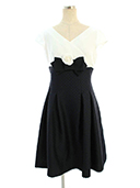 ワンピース White x Navy  Elegant Dress 911301 2019年ネイビー