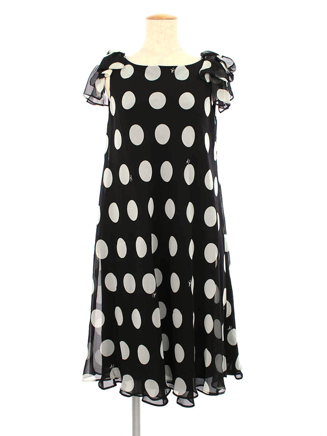 ワンピース Polka dot Ciffon Dress 911342 2019年BK