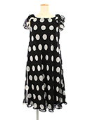 ワンピース Polka dot Ciffon Dress 911342 2019年BK