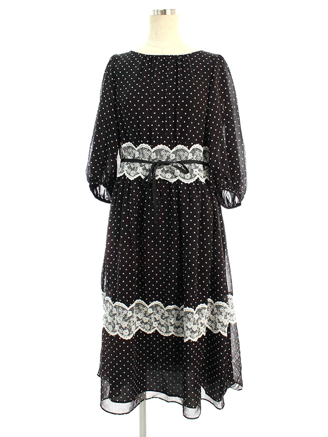 ワンピース Dot x Lace Dress 811361 2018年ホワイト