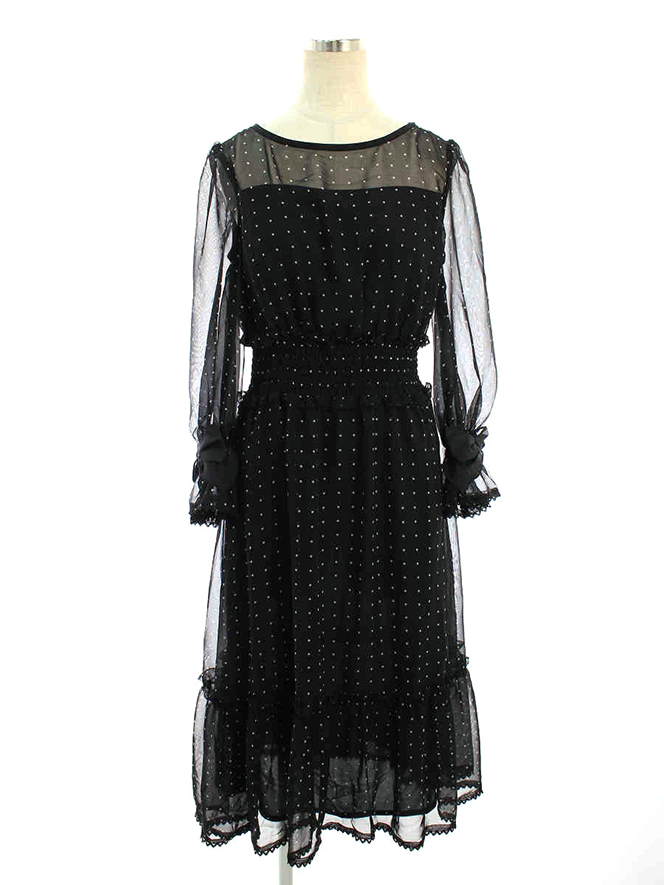 ワンピース Star Motif Ciffon Dress 911343 2019年ブラック