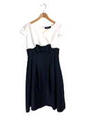 ワンピース White x Navy  Elegant Dress 911301 2019年ネイビー