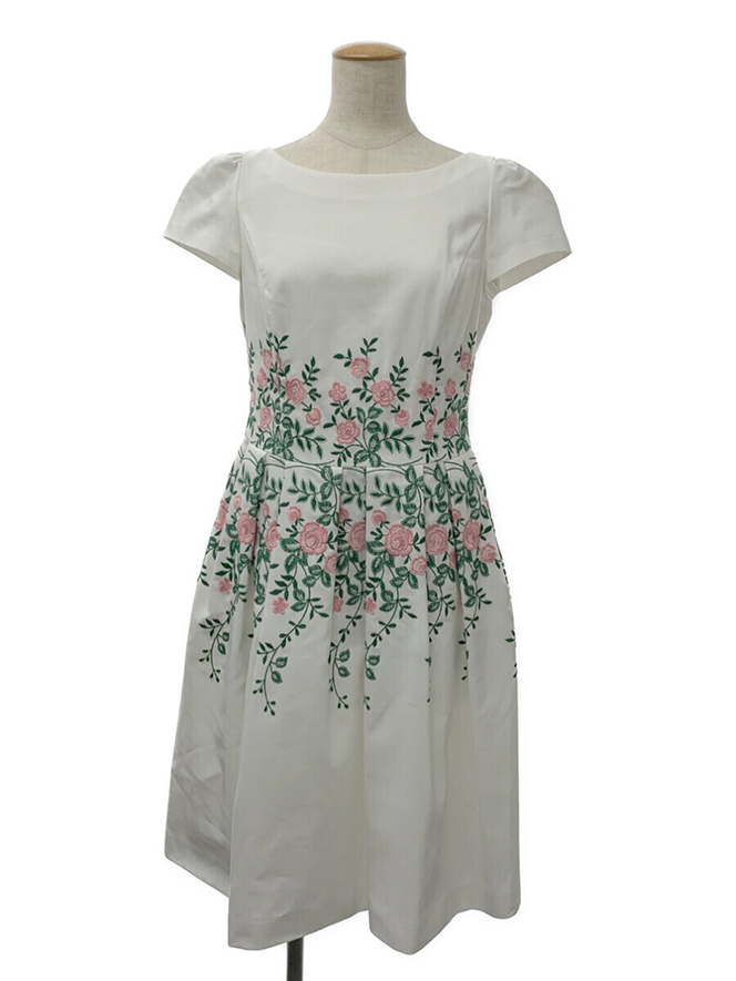 ワンピース Flower pattern Embroidery Dress 911307 2019年ホワイト