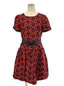 ワンピース Red x Black Flower Dress 811546 2018年ブラック