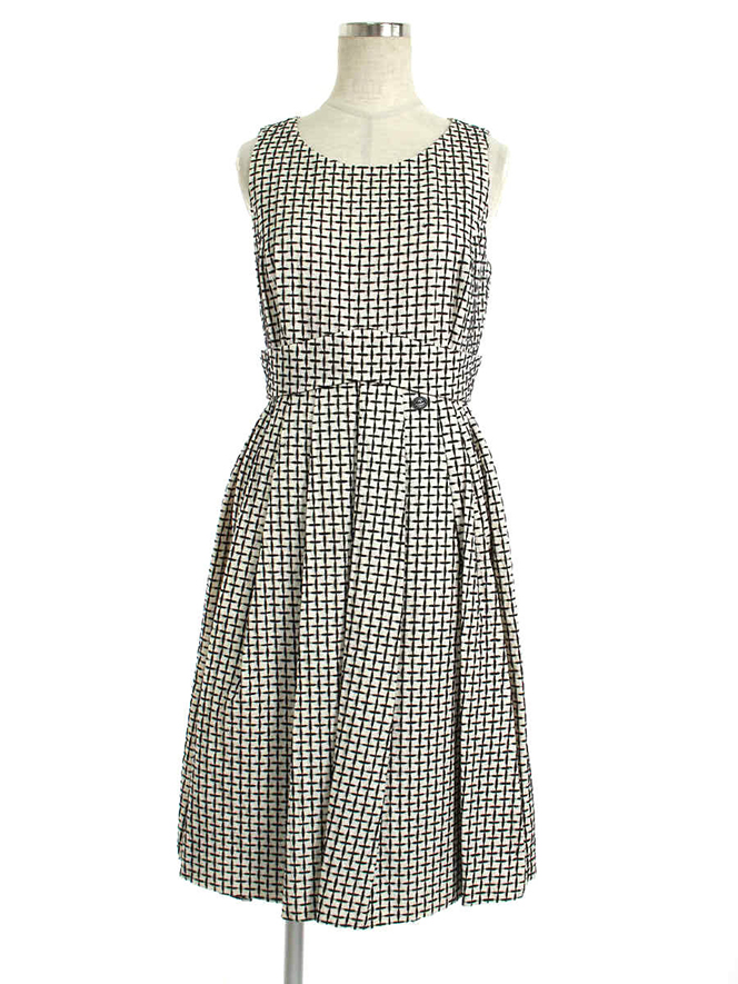 ワンピース Ivory Black Checked Dress 10P 2010年 ブラック