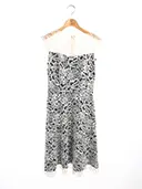 ワンピース フラワーモチーフ  Dress ブラック